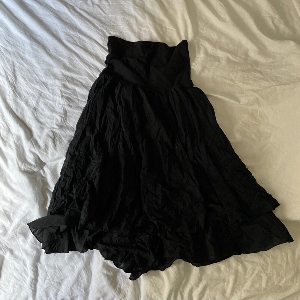 Black Tiered Midi/Maxi Skirt